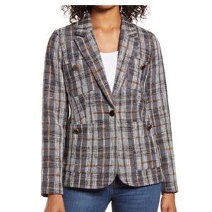 Last Chance! Halogen Gray Libbie Tweed Lapel Blazer, New With Tags size XS